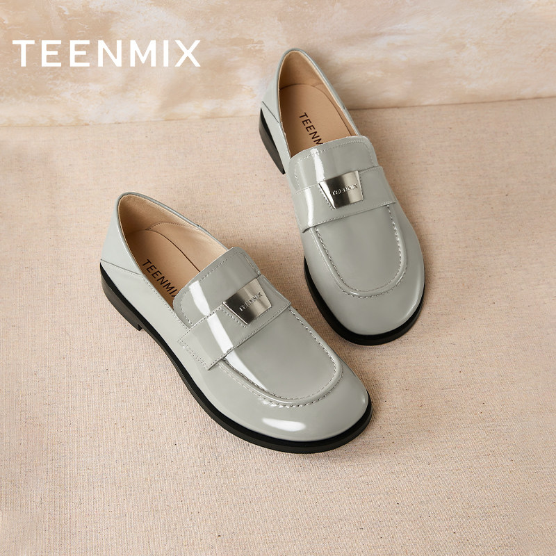 天美意复古JK乐福鞋平底鞋女休闲单鞋小皮鞋春秋新款KE028CA4,淘宝优惠券,粉丝福利购,淘宝优惠卷