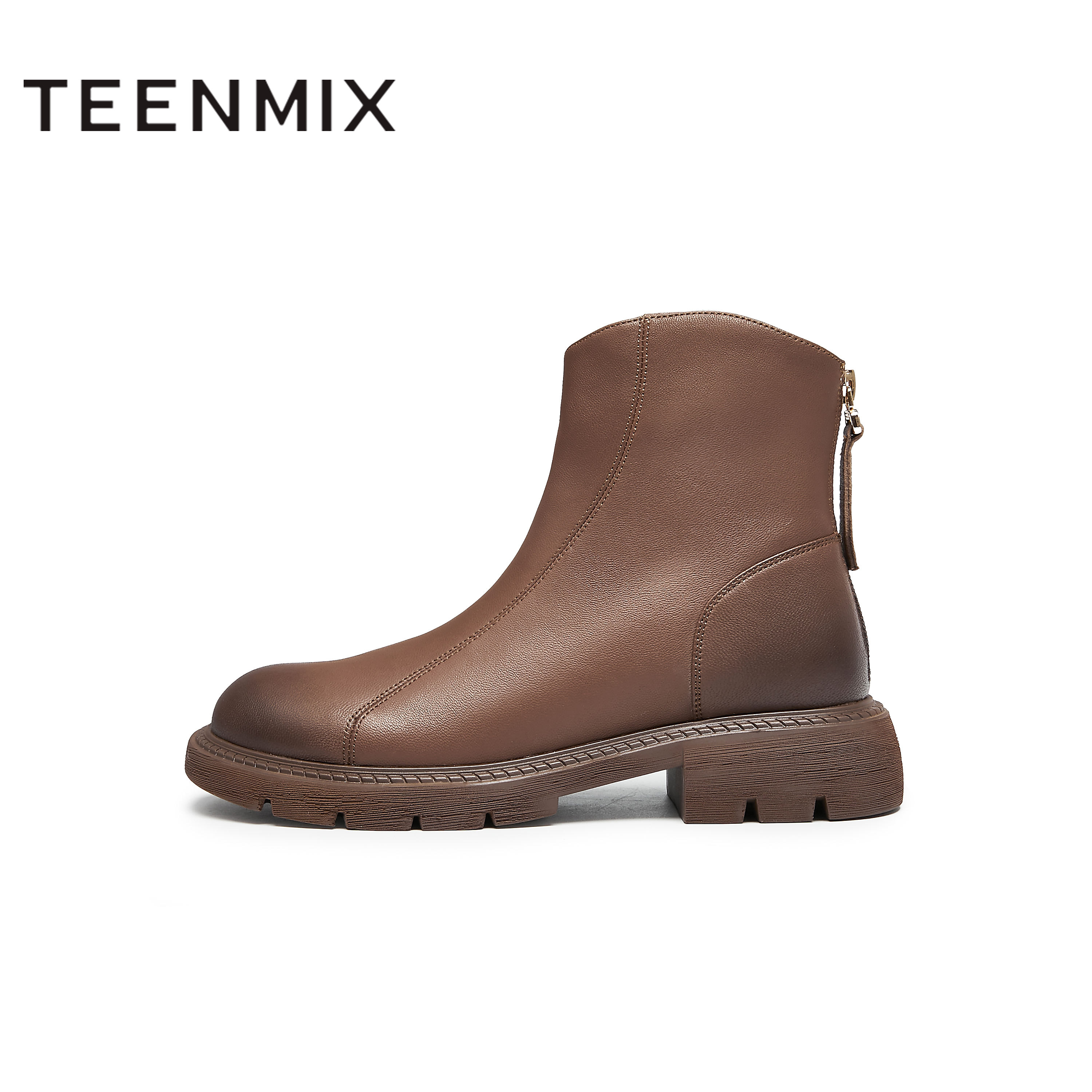 天美意复古英伦切尔西靴弹力靴女休闲短靴皮靴冬新款BJ841DZ4,淘宝优惠券,粉丝福利购,淘宝优惠卷