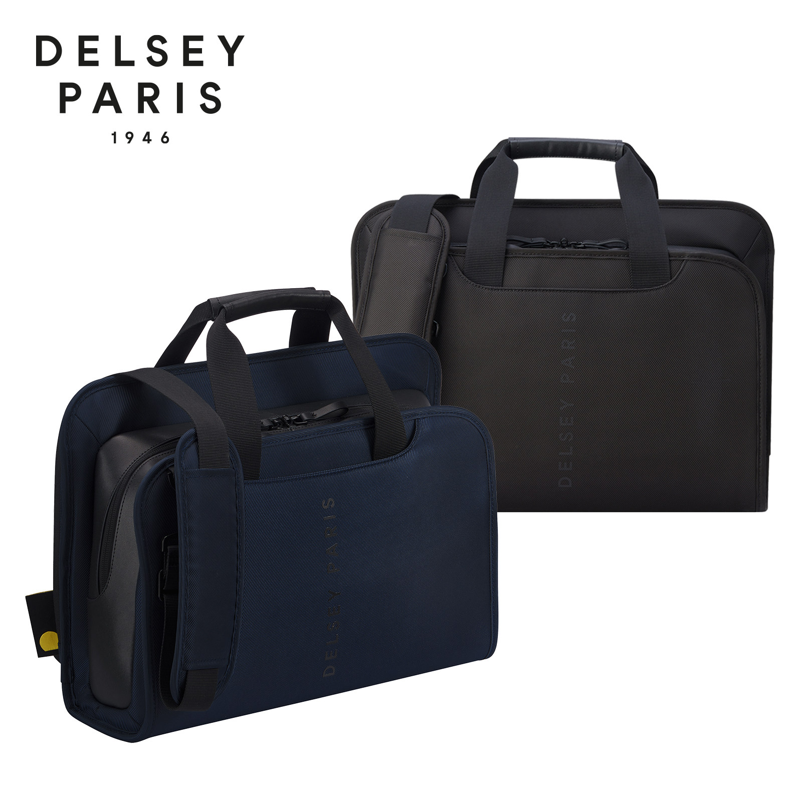 DELSEY戴乐世手提电脑包经典公文包单肩包14寸双肩包双仓磁吸1200