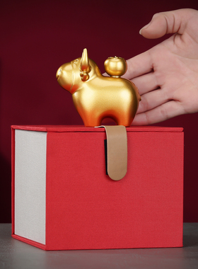 实心黄铜牛市如虹铜牛工艺品