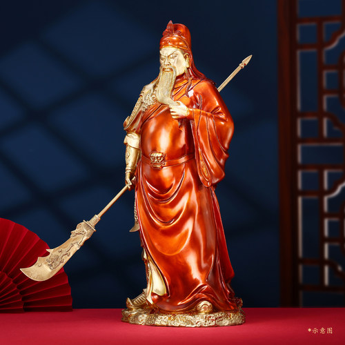 铜关公摆件商铺关公神像武财神爷武圣关公铜像客厅公司开业礼品 - 图1