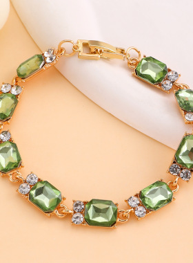 New summer accessories simple crystal colored bracelet手链女