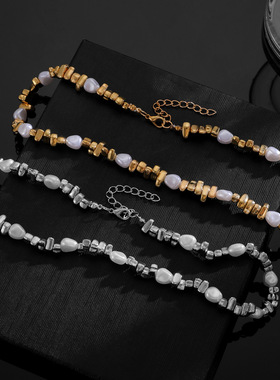 New imitation pearl collarbone chain women's necklace 女项链