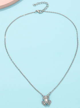 青蛙女项链Frog pendant necklace women's cute animal necklace