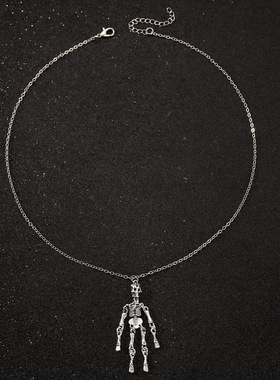 项链Punk Halloween bat skull necklace hip-hop pendant choker