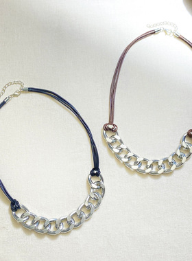 复古外贸新款粗链条项链女士