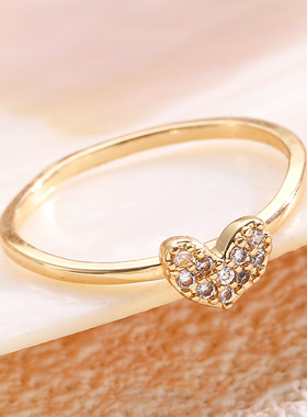 Cross border butterfly bow heart-shaped hollow woven ring 戒