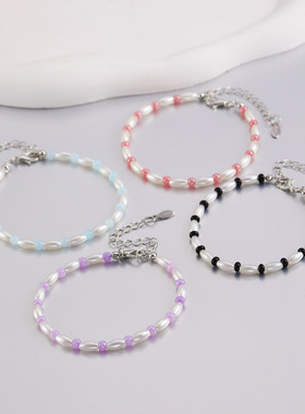 New jewelry, simple pearl bracelet, feminine temperament手链