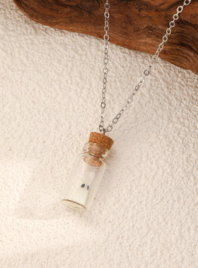 Luminous pendant necklace drifting bottle clavicle chain项链