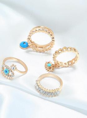 欧美戒指朋克眼睛关节戒指