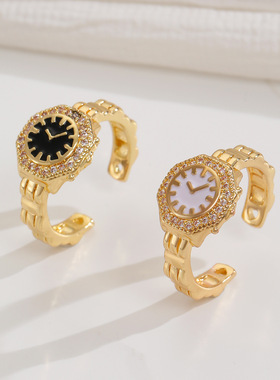 girl Hands Open Ring Watch Ring Clock decoration finger ring