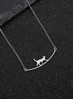 cartoon animal Cat necklace female clavicle chain necklace