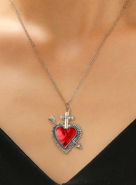 New personalized wing necklace, retro one arrow piercing项链