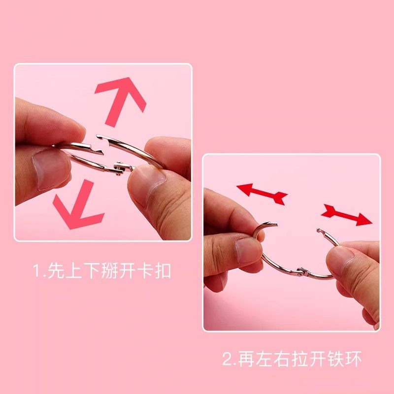 不锈钢圈环活页开口环圆形304不锈钢书圈圆环扣环晾衣环卫生间窗帘扣钥匙圈环单词卡扣,淘宝优惠券,粉丝福利购,淘宝优惠卷