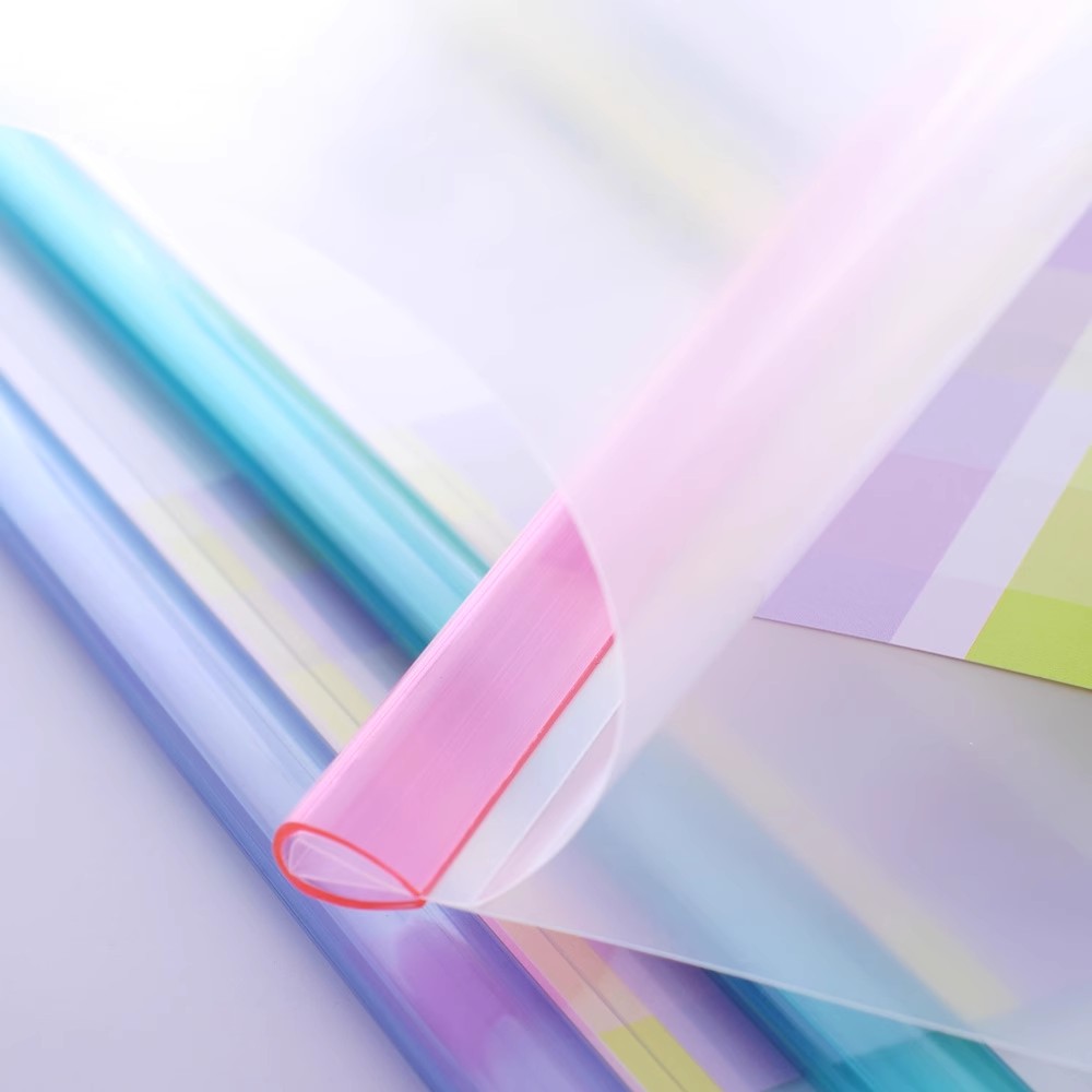 晨光水滴透明杆抽杆夹彩色透明拉杆夹混色塑料透明插页文件夹试卷收纳袋学生整理神器书夹子报告单收纳册 - 图1