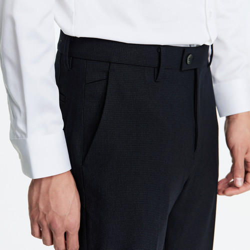 [专柜同款]九牧王西裤男2025秋季新款商务正装弹力直筒标准版长裤 - 图0