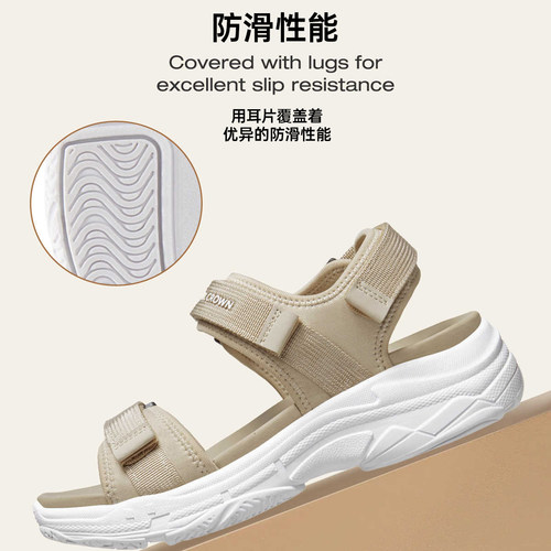 【跨境款清仓】骆驼凉鞋户外包头凉鞋沙滩鞋透气防滑耐磨凉鞋子 - 图0