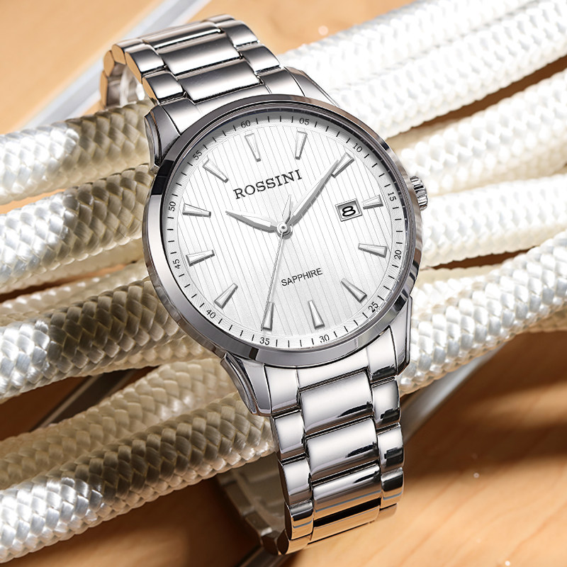 罗西尼手表男正品男士商务表学生潮流石英表防水夜光男士表517795