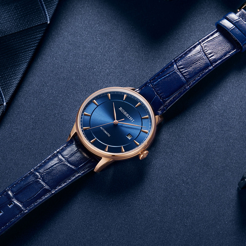 【品牌特卖】罗西尼手表男自动机械表商务防水简约男表日历517781