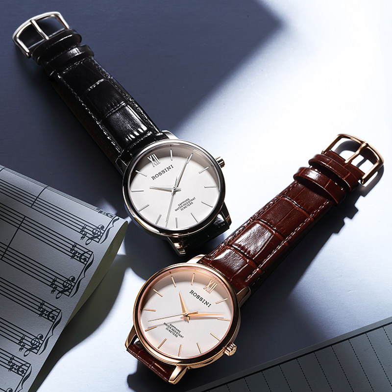 2019罗西尼男皮带钢带商务石英表 罗西尼outlets店国产腕表