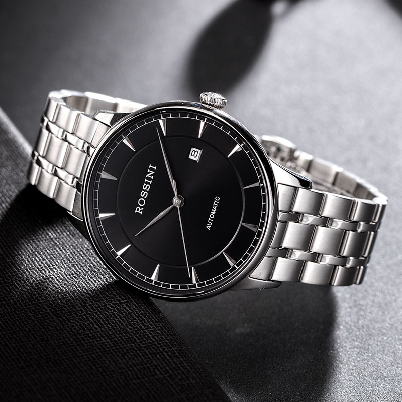 【品牌特卖】罗西尼手表男自动机械表商务防水简约男表日历517781