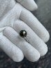 Gold heart 11.21mm Tahitian malachite green ring Seiko S925 cultivated diamond, shot in natural light
