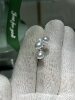 Silver cold light 6 8mm Australian white keshi ring 18k natural diamond inlaid simple and high-end atmosphere