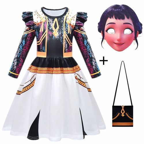 kpop猎魔女团服装女童zoey米拉鲁米rumi长袖连衣裙儿童万圣节cos - 图2