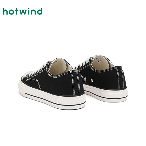 热风男鞋2025年秋季新款男士厚底户外百搭帆布鞋子透气舒适休闲鞋 - 图2