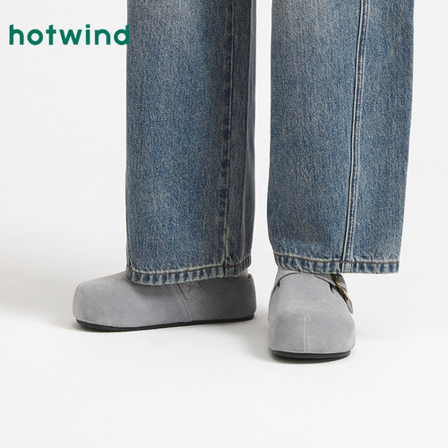 热风复古勃肯鞋女鞋2025年秋季新款女士纯色包头鞋子百搭休闲鞋 - 图1