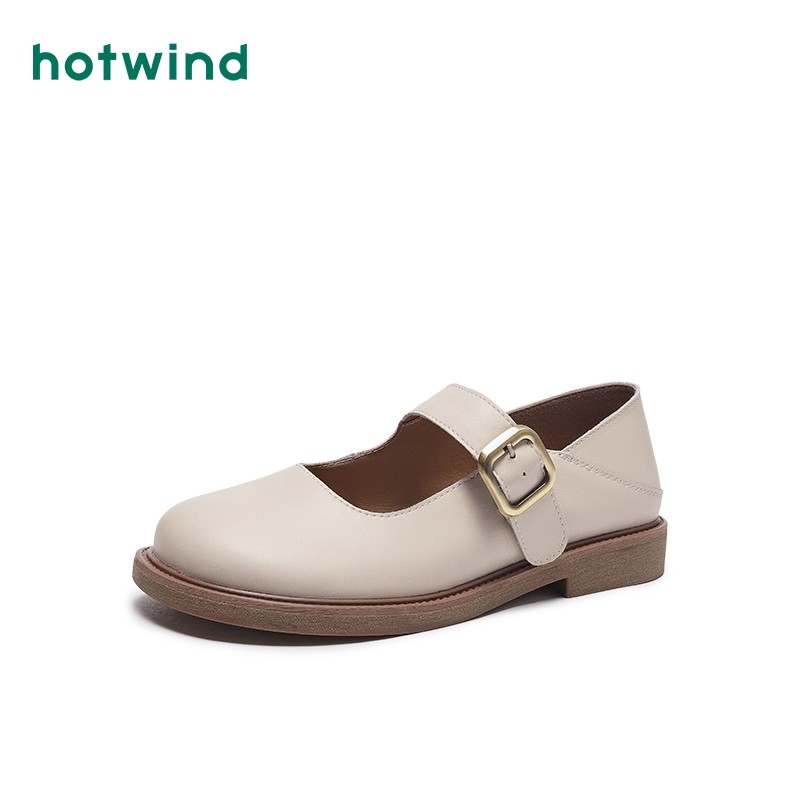 热风秋季新款女士韩系温柔玛丽珍鞋时尚休闲百搭平底单鞋女,淘宝优惠券,粉丝福利购,淘宝优惠卷