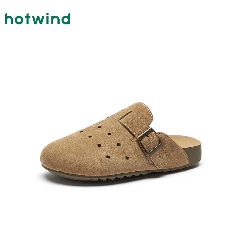 热风勃肯鞋女款2025年秋季新款休闲一脚蹬拖鞋通勤百搭平底女鞋子,淘宝优惠券,粉丝福利购,淘宝优惠卷