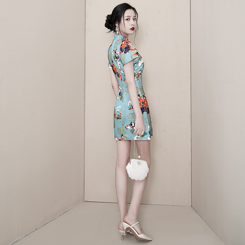 改良旗袍年轻款少女中国风连衣裙 乐森尼旗袍