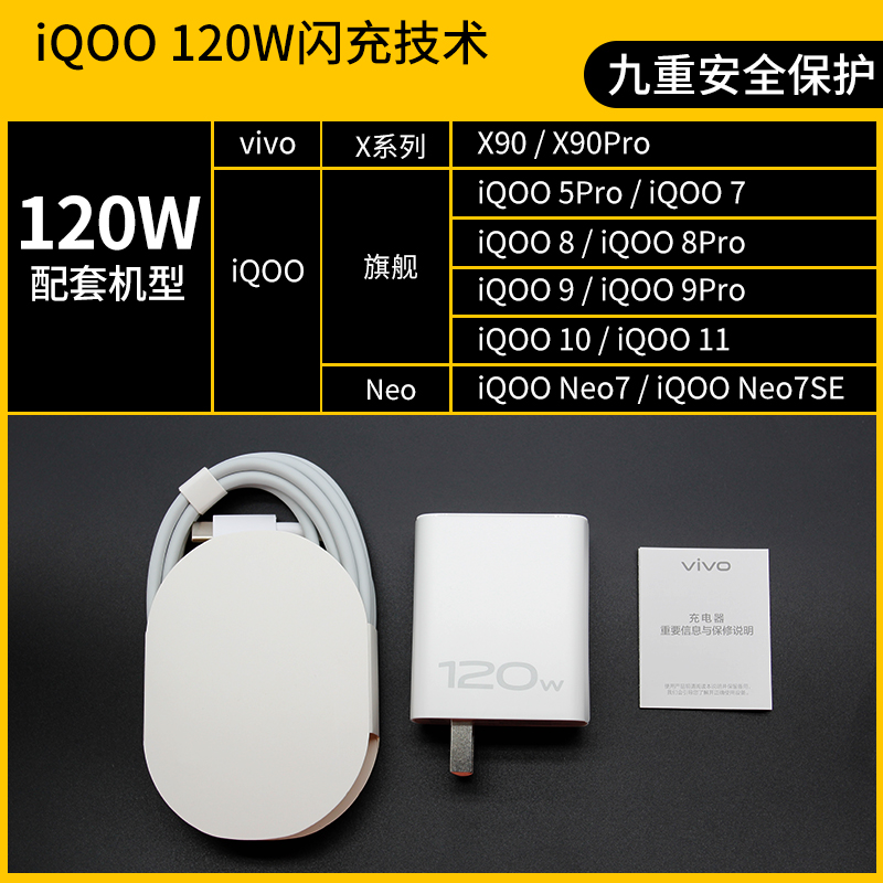 iQOO120W原装充电器官方正品氮化镓闪充快充充电头iQOO12/5Pro/7/8/9/iQOO10/iQOONeo9/Z9竞速版iQOO11充电器 - 图1