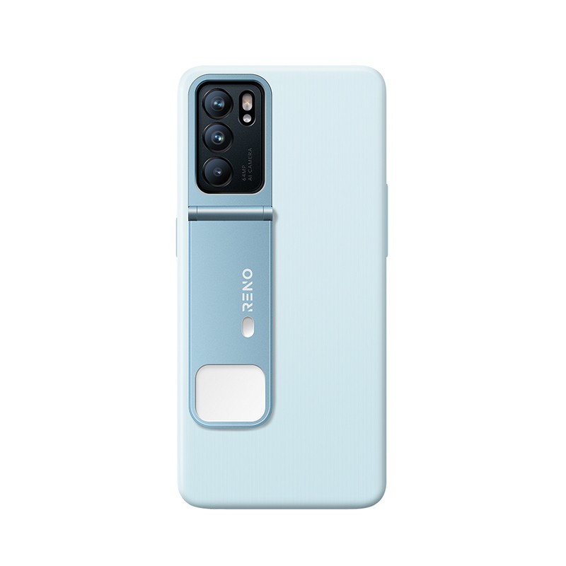 适用OPPOReno6焕采补光手机壳Reno6pro官方原装智能支架 Reno6Pro手机套 - 图2