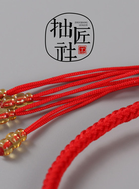 原创手作925银莲花度母手链 纯银金刚杵手串 手工编手绳