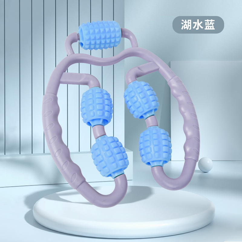 环形夹腿按摩器按摩小腿肌肉放松消除泡沫轴腿部经络疏通按摩滚轮 - 图1