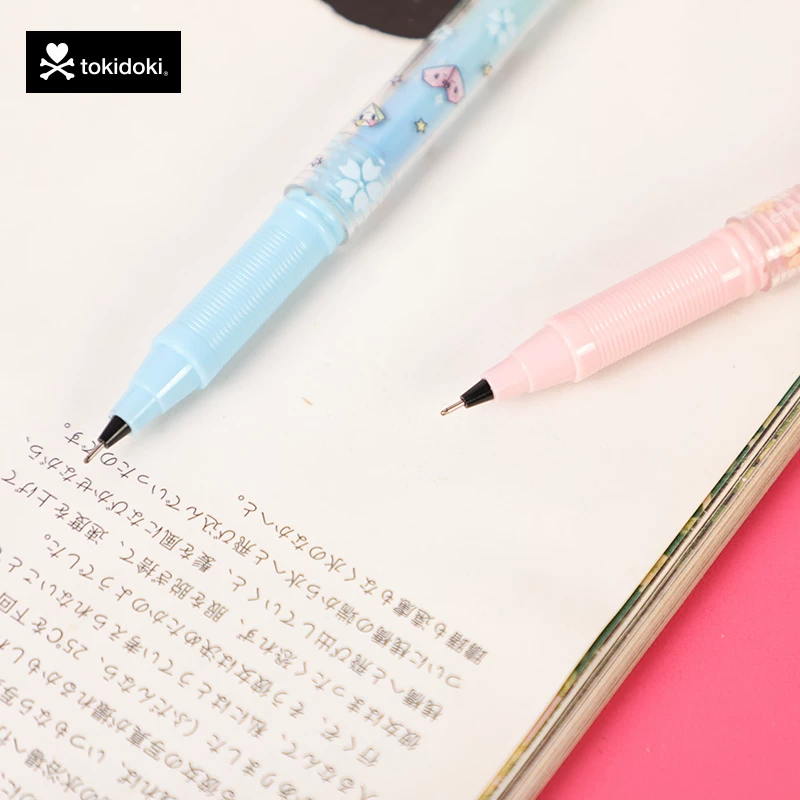 Серия Cherry Blossom TOKIDOKI, большой объём 0.5 мм, игла полная, прессованный углеродистый водный черный фирменный подпись скрытого ящика ручка