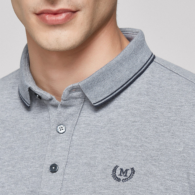 杉杉男装网眼长袖男士2020 polo衫 杉杉outlets店T恤