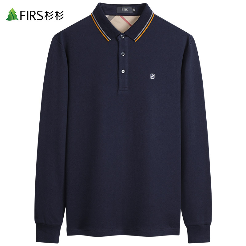 杉杉长袖2020秋季新款宽松polo衫 杉杉outlets店T恤