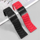 Rubber-coated steel watch strap is suitable for GEYA Great Wall Shanhaiguan/Aerospace joint style barrel-shaped watch accessories