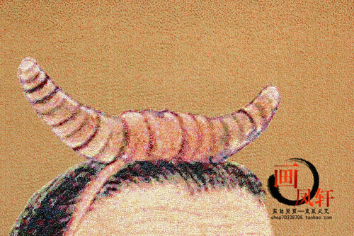 古代名医神农氏尝百草画像苏绣成品卷轴刺绣中堂挂画织锦学医挂图 - 图2