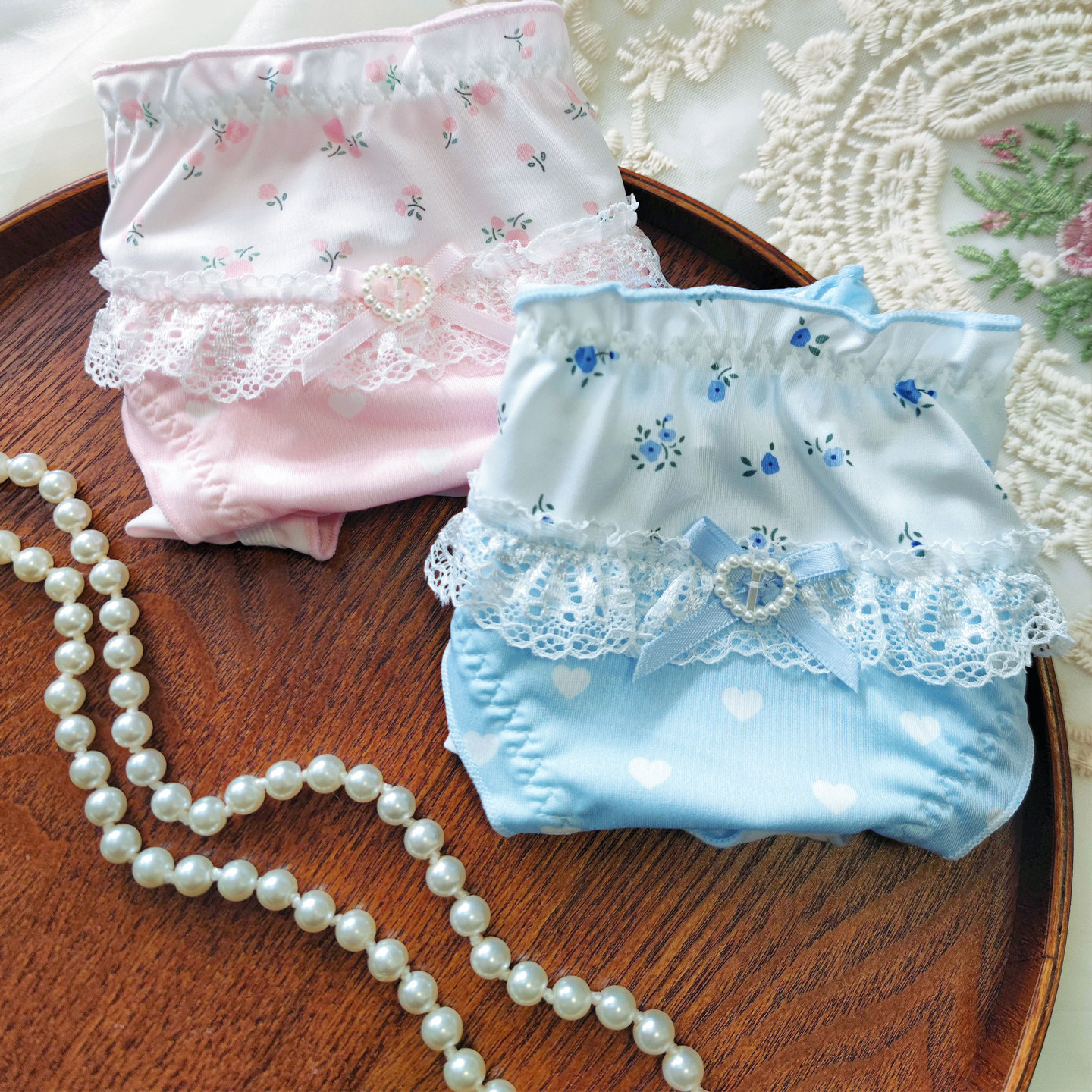 甜美蕾丝花边女三角裤少女碎花中腰舒适内裤,淘宝优惠券,粉丝福利购,淘宝优惠卷
