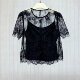 ລະດູຮ້ອນ 2026 lace ຄໍຮອບສີດໍາ temperament