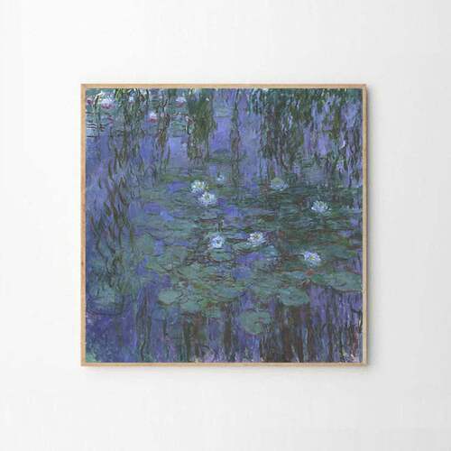 liveart莫奈monet睡莲 Water Lilies 艺术大师复古原版装饰画 - 图2