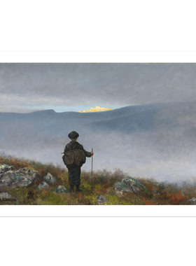 日照金山北欧风景名画装饰画