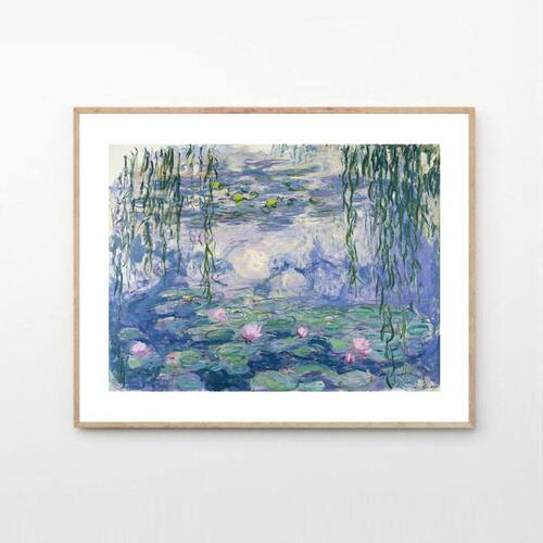 liveart莫奈monet睡莲 Water Lilies 艺术大师复古原版装饰画 - 图1