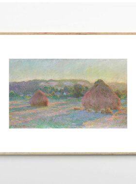 liveart莫奈Monet风景干草堆麦堆Haystacks经典名画原版装饰画