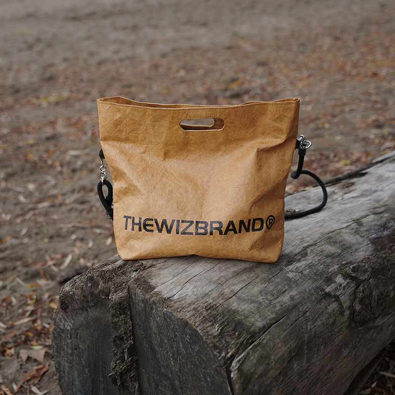 THEWIZBRAND 王栎鑫同款原创复古牛皮纸托特包休闲通勤大容量手提,淘宝优惠券,粉丝福利购,淘宝优惠卷