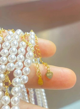 天然珍珠项链女款锁骨链颈链饰品礼物送女友闺蜜生日礼物